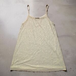 FOREVER 21 KIDS Sleeveless Cream Sequin Dress. Size 11/12. NWT!